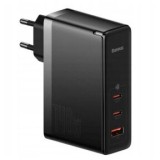 Incarcator retea Baseus GaN5 Pro, Quick Charge 140W, 1 x USB, 2 x USB Type-C, include Cablu USB Type-C la USB Type-C 100W 1m, negru