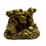3 porci pe monede din rasina 7 cm, Model FS 85