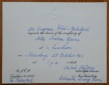 Cumpara ieftin 6 invitatii internationale la receptii oficiale adresate lui Mia Groza, anii 65