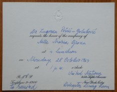 6 invitatii internationale la receptii oficiale adresate lui Mia Groza, anii 65