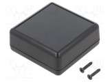 Carcasă universală GAINTA ABS neagră 66,5mm x 66,5mm x 28mm