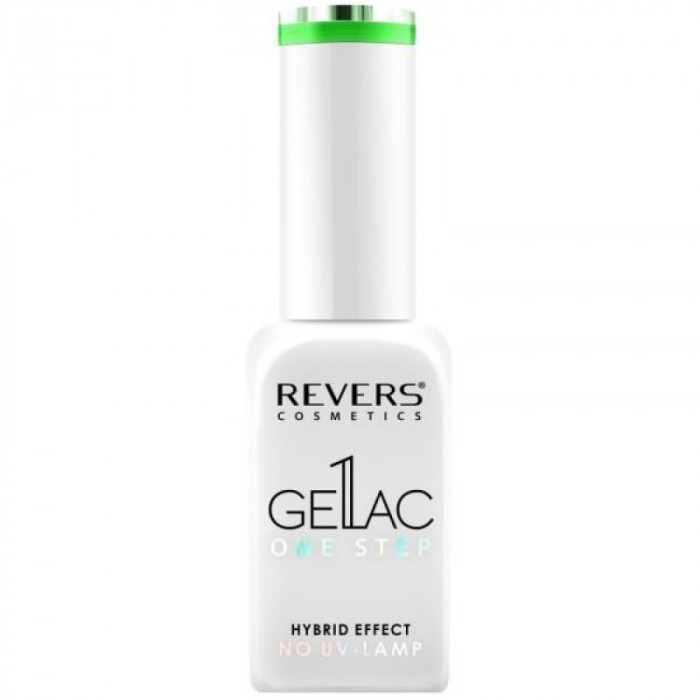 Lac de unghii Gellac 1 Step, Hybrid Effect, Non UV, Revers, 10 ml, 57 verde neon