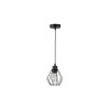 Lustra LED suspendata, design modern, 1 bec LED E27, abajur 140 mm, baza 10 cm, otel