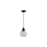 Lustra LED suspendata, design modern, 1 bec LED E27, abajur 140 mm, baza 10 cm, otel