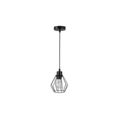 Lustra LED suspendata, design modern, 1 bec LED E27, abajur 140 mm, baza 10 cm, otel