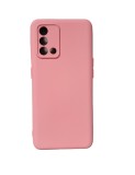 Husa silicon protectie camera cu microfibra in interior Oppo A74 4G Roz