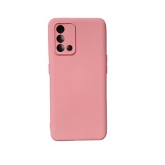 Husa silicon protectie camera cu microfibra in interior Oppo A74 4G Roz