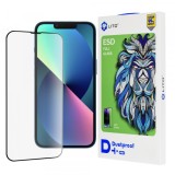 Folie de protectie Ecran Lito D+ Pro Dustproof pentru Apple iPhone 14 / 13 Pro / 13, Sticla Securizata, Full Glue, Neagra