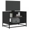 Gossi dulap tv, negru, 61x40x46 cm, lemn prelucrat si metal