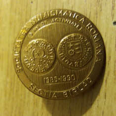 M3 I 3 - Insigna - tematica numismatica - sectia Barlad - 1990