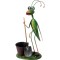 Decoratiune gradina, MagicHome, greier cu lopata si galeata, metalica, 26x15x52 cm