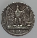 Italia, 5 Lire 1927, Argint.