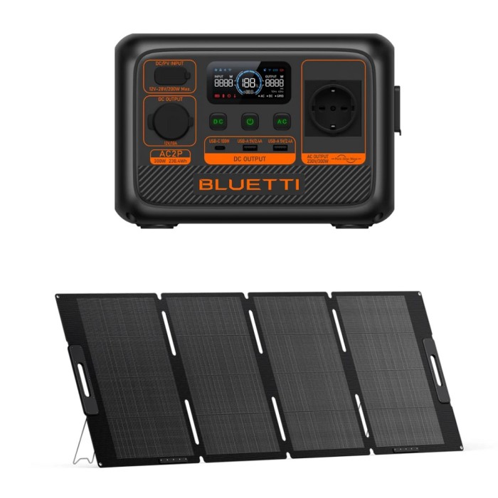 Pachet BLUETTI - Statie AC2P + Panou Solar PV200