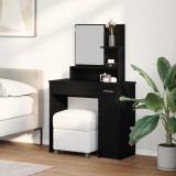 VidaXL Măsuță de toaletă cu oglindă, stejar negru, 86.5x35x136 cm