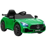 AIYAPLAY Mașină Electrică pentru Copii, Mercedes, 3-5 km/h, Telecomandă, Lumină &amp; Muzică, Verde | Aosom Romania