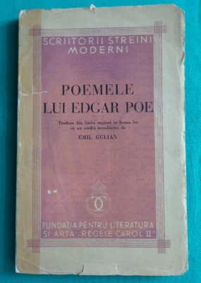 Emil Gulian &amp;ndash; Poemele lui Edgar Allan Poe ( prima editie 1938 ) foto