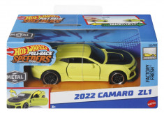 HOT WHEELS MASINUTA METALICA CU SISTEM PULL BACK 2022 CAMARO ZL1 SCARA 1:43 SuperHeroes ToysZone foto