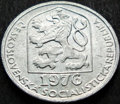 Moneda 10 HALERU - CEHOSLOVACIA, anul 1976 *cod 1027 = A.UNC foto