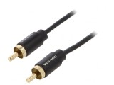 Cablu RCA Aurit Negru 2m, Vention