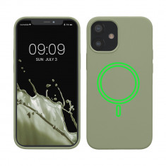 Husa kwmobile pentru Apple iPhone 12 Mini, Silicon, Verde, 56555.172