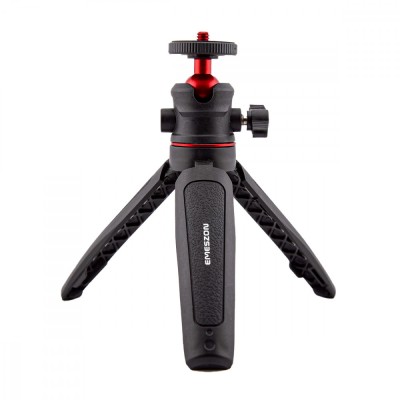 Trepied mini TM-02 EMESZON&amp;reg;, Filet 1/4 inch, Cap rotativ 360&amp;deg;, Coldshoe, Selfie stick si Trepied pentru camere Foto Video, negru foto
