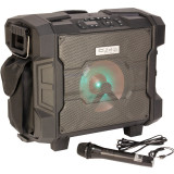 Boxa portabila activa Ibiza 300W rezistet la apa, NFC, Bluetooth, Radio FM, USB, microfon