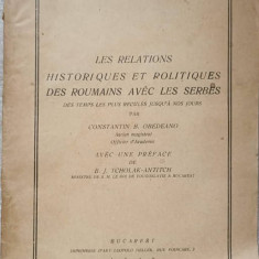 LES RELATIONS HISTORIQUES ET POLITIQUES DES ROUMAINS AVEC LES SERBES-CONSTANTIN B. OBEDEANO