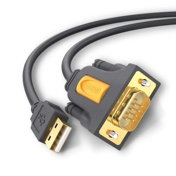 CABLU USB Ugreen adaptor, &quot;CR104&quot; USB 2.0 (T) la Serial DB9M (9-pin)(RS232)(T), 2m, negru, &quot;20222&quot; (timbru verde 0.08 lei) - 6957303822225