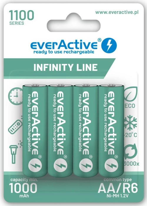 Acumulatori Ni-MH AA R6 1100mAh 4buc everActive 4x EVBHRL6-1100