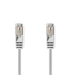 Cablu de retea SFTP Cat6a 1m gri RJ45 tata - RJ45 tata dublu ecranat, Nedis
