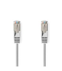 Cablu de retea SFTP Cat6a 1m gri RJ45 tata - RJ45 tata dublu ecranat