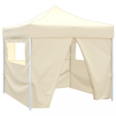 41464 Cream Foldable Tent 3 x 3 m with 4 Walls foto