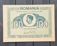 Romania, bancnota 100 Lei 1945, necirculata, Regele Mihai foto