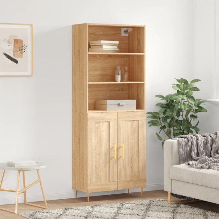 vidaXL Dulap &icirc;nalt, stejar sonoma, 69,5x34x180 cm, lemn compozit