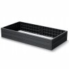 Pat/strat inaltat pentru flori, legume, din plastic, efect lemn, antracit, 149.2x75.6x25 cm, Prosperplast