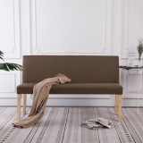 vidaXL Bancă, maro, 139,5 cm, poliester