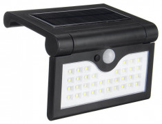 Lampa Solara Exterior 34 LED, unghi reglabil, senzor miscare foto