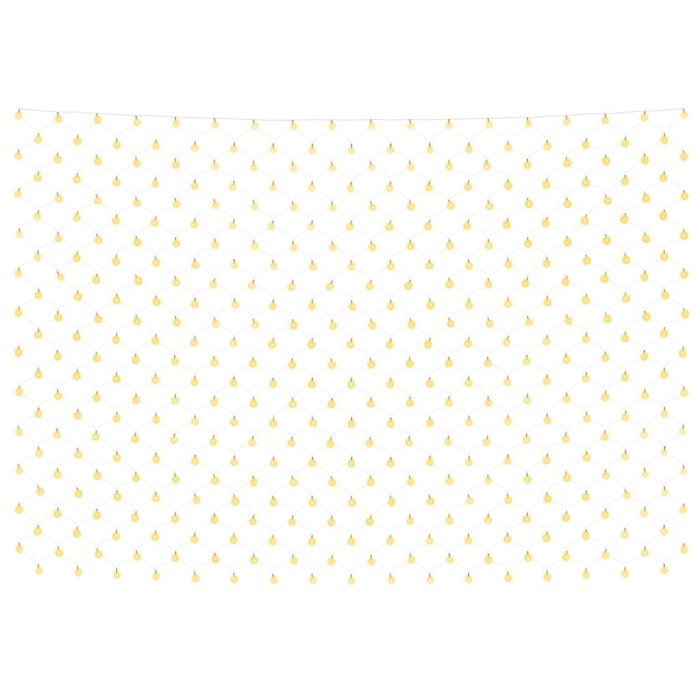 Plasa luminoasa de Craciun, alb cald, 3x2 m, 204 LED, int/ext