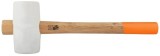 Ciocan de Cauciuc Alb cu Coada din Lemn - 601079
