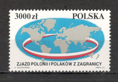 Polonia.1992 Asociatia mondiala a polonezilor de pretutindeni MP.265 foto