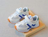 Adidasi albi cu albastru pentru copii (Marime Disponibila: Marimea 24)