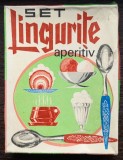 SET 12 LINGURITE APERITIV - PERIOADA COMUNISTA, DE COLECTIE, CUTIE ORIGINALA, TEHNO-METALICA BUCURESTI