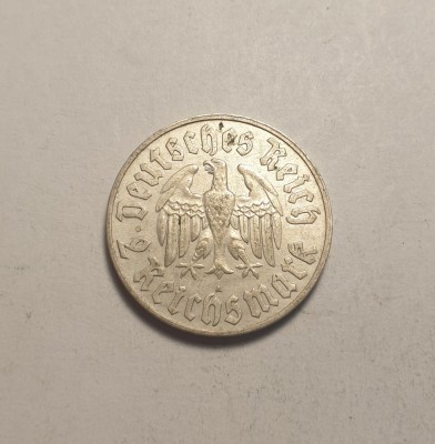 Germania 2 Reichsmark Marci 1933 A Piesa frumoasa de Colectie foto