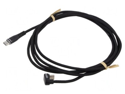Cablu USB-C la USB-C 2m Negru 60W 3A foto