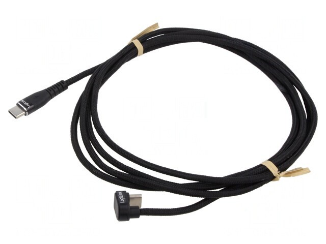 Cablu USB-C la USB-C 2m Negru 60W 3A