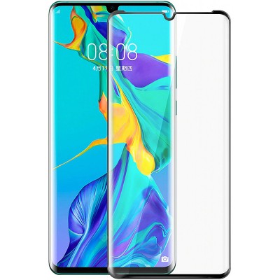 Folie Protectie Ecran OEM pentru Huawei P30 Pro, Sticla securizata, Full Face, Full Glue, 5D, Neagra foto