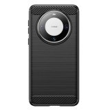 Husa carbon compatibila huawei mate 60 pro, tech antisoc, negru