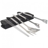 Set 7 piese din INOX pentru gratar si borseta depozitare Zilan ZTS8339