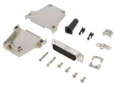 Conector D-Sub 25 Pin Tata Lipire pe Cablu Gold Flash foto