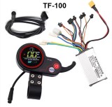 Kit tabloul de bord pentru trotinete electrice 36V 20A, display TF-100, argintiu/negru